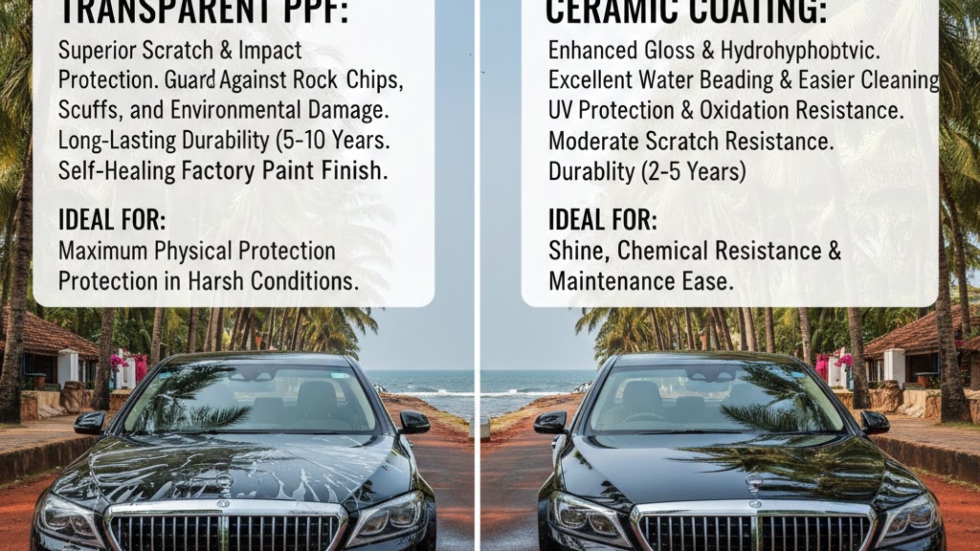 Is Transparent PPF Better Than Ceramic Coating for Goa Cars?
