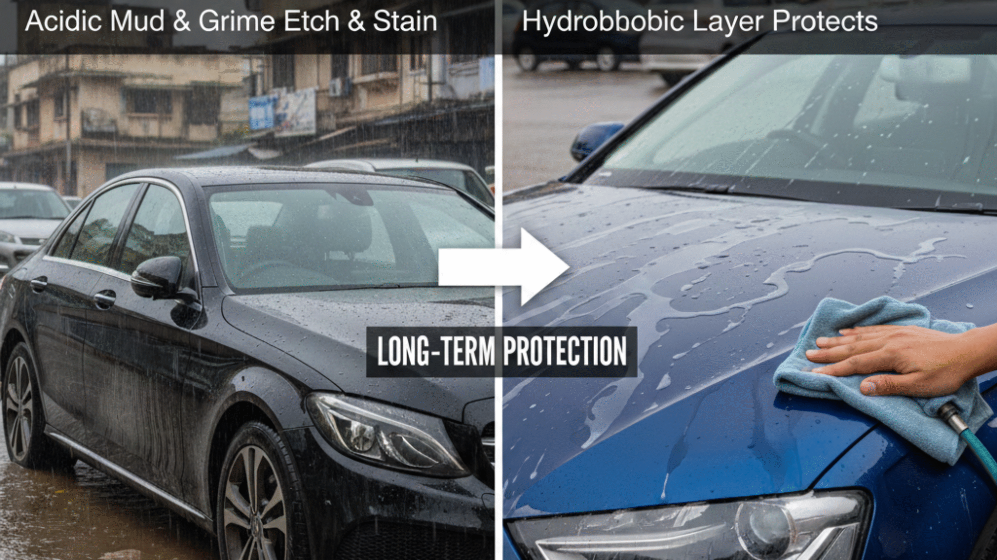 How Monsoon Waterlogging in Pune Damages Car Paint